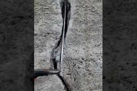 Bigger on the Inside, foundation crack repair. #shorts #concreterepair #dw0rtorial #tipsandtricks