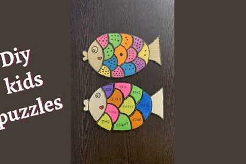 DIY fish puzzles for kids | Kids activities at home | lockdown activities for kids #shorts