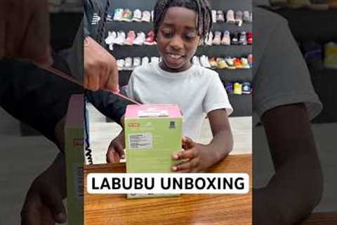 He got his first Labubu 🙌 #labubu #popmart #blindbox #unboxing #viral #reels