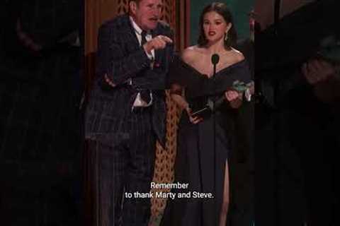 “They don’t really care.” 🤣 #SelenaGomez #Shorts #SAGAwards