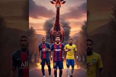 Ronaldo Mocked by Messi, Neymar &amp; Mbappé for Having NO Giraffe! 🦒🤣 | AI Football Meme