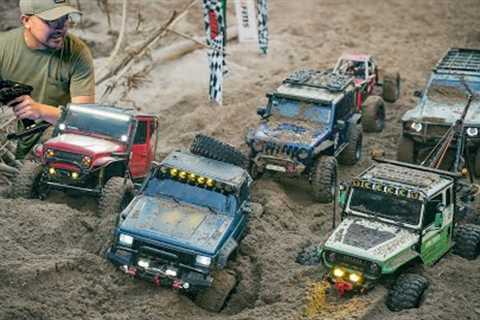 RC Crawler vs RC Cars: Epic Long Sand Hill Climb Challenge!