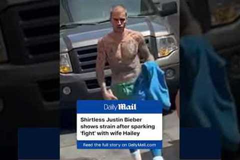 Justin Bieber shows strain after sparking 'fight' with wife Hailey