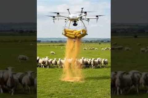 🚁 Amazing Drone Technology in Farming | Drone Delivering Supplies to Sheep 🐑