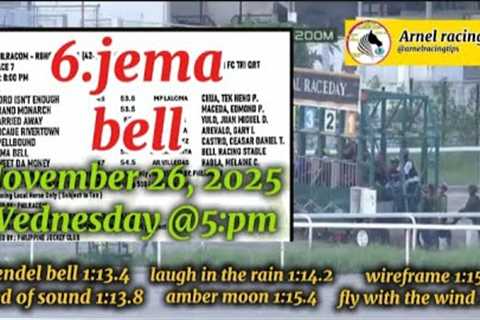 PJC ARNEL RACING TIPS WEDNESDAY @5:PM NOVEMBER 26, 2025@PhilippineJockeyClub PLS WATCH AND SUBSCRIBE