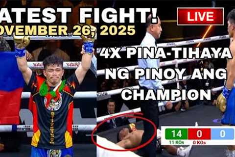 LATEST FIGHT! November 26, 2025 l PINOY 4x pinatihaya ang undefeated WBA Asia champion