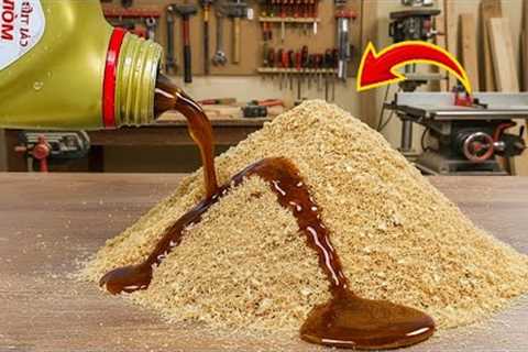 Mix SAWDUST with Used Motor Oil and What Happens Next Is CRAZY! 😱 | Creation Hack