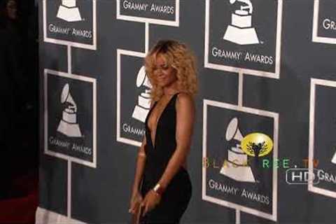 Rihanna on the Red Carpet 2012 Grammy Awards | HD 1080i