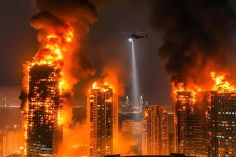 Hong Kong on Fire Now! Tai Po Skyscraper Burns in Flames Causing Mass Evacuation and Panic