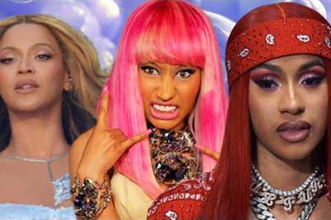 Nicki GOES ALL BLACK😈Meg PLAYS FOOTSIES DOWN CHARTS😭Bey FACE BUTCHERED😩Cardi TOUR OUTDO NICKI?..