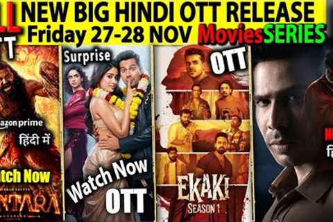 FRIDAY New Hindi OTT Release 27-28 NOV l Kantara2, Ekaki, Aaryan, MassJatharaSouthHindiMoviesSeries