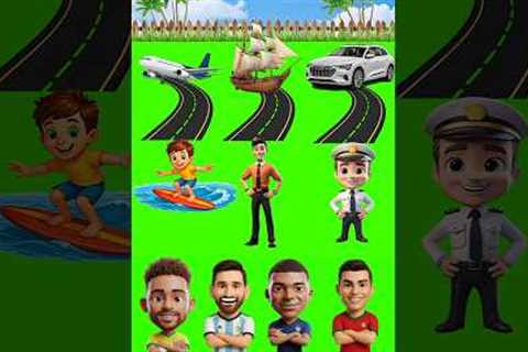 Did Neymar Messi Mbappe Ronaldo choose the wrong car? #cartoon #shorts #viral #ধাধা