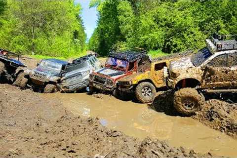 RC Cars in Mud | Tamiya Tundra, Axial Rubicon, Hummer H2, Defender 90, RC4WD Subzero, HG 401 Part 1