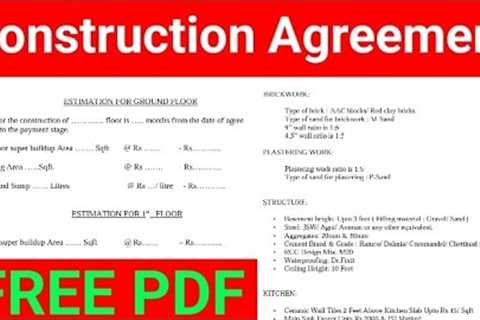 construction agreement | building agreement between owner and contractor