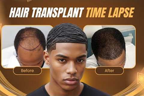 Hair Transplant Before and After: 12 Month Time Lapse Journey | Black Men Hair Loss Transformation