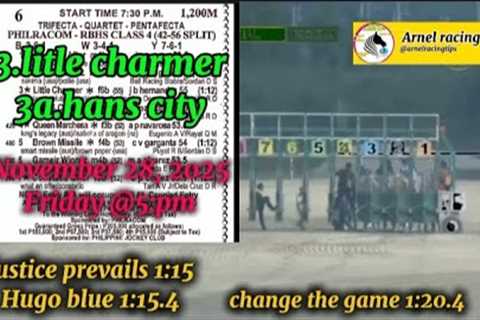 PJC ARNEL RACING TIPS FRIDAY @5:PM NOVEMBER 28, 2025 @PhilippineJockeyClub-xh1meWATCH &amp;..