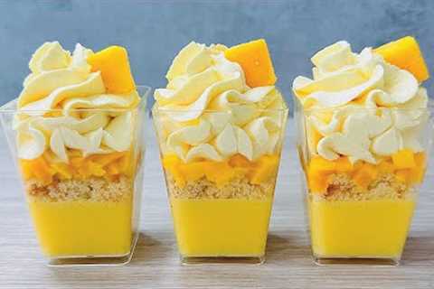 Mango Dessert Cups. No bake dessert that will melt in your mouth. Easy and Yummy.