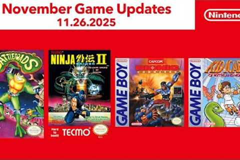NES, Game Boy – Nintendo Classics – November 2025 Game Updates