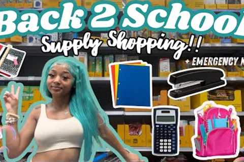 BACK TO SCHOOL SUPPLIES SHOPPING + HAUL 2025🩵✏️ + emergency kit | Zakera Alexis