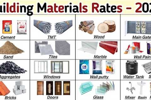House Construction Building Material Rates in 2025 - Cement, Sand, Brick, TMT, Tiles, Paint, etc.