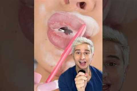 TERRIFYING Lip Care Routine. #skincare #dermreacts