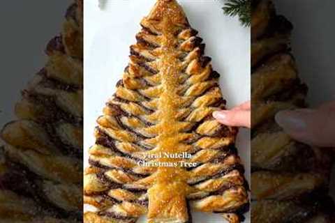 Viral Nutella Christmas Tree🎄😍 #easydessert #easyrecipes #christmasrecipe