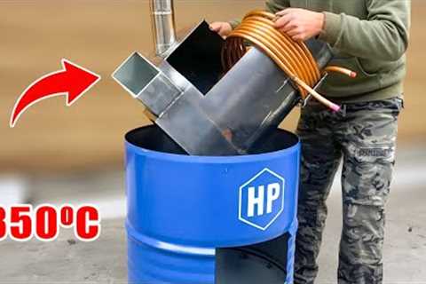 Free Heating Energy! DIY 2-in-1 Stove from Metal Bucket &amp; Copper Pipes – Warm Winter 🔥