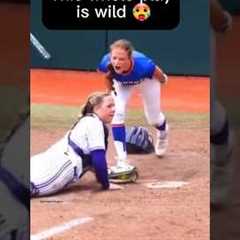 Unforgettable Softball Finale: Last Run Sparks Heated Moment at Home Plate! #baseball #softball