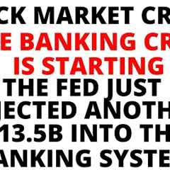 Get Ready! The Banking Crisis is Starting - Stock Market CRASH Coming
