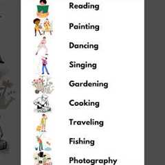 Types of Hobbies in English....#learnenglish #vocabulary #englishlanguage
