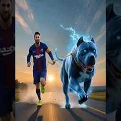 Messi, Neymar, Mbappé's AI Dogs 😼 vs Ronaldo's Donkey 😂 | The GOAT Race | Funny Football..