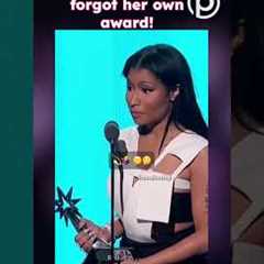 Nicki Minaj forgot *her own award*?! The Queen of Rap's hilarious blunder! 👑 #NickiMinaj