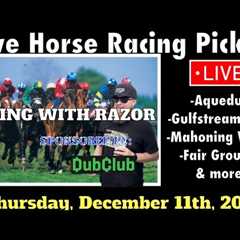 LIVE Horse Racing | Aqueduct | Gulfstream Park | Fair Grounds | Mahoning Valley & more 12/11/25!