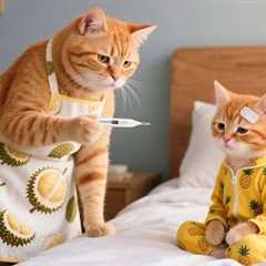 Ginger Kitten Gets Sick – And the Adorably Sweet Way Mama Cat Takes Care of Him