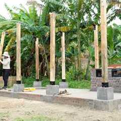 Raising the Kitchen - Erecting the Wooden Frame