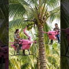 Cinematic Drone Farming: Precision CoconutHarvesting#shorts#farming#automobile#agriculture