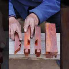 Chinese Master Carpenter Cuts Dovetail Joints For Table Legs No Nails,Incredible！#woodworking  #wood