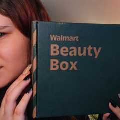 ASMR | Tingly Whispered Walmart Beauty Box Unboxing | Crinkly Sounds, Whispers, Overexplaining