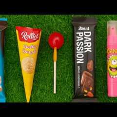 ASMR: Unboxing a Giant Mystery Box Full of Candy chocolate rainbow lollipops Satisfying video🍡🍭🍓