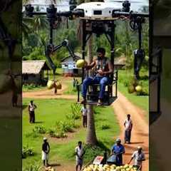 Next-Gen Coconut Harvesting by Drone 🥥🚁 Smart Farming Technology in..