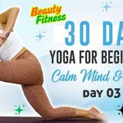 Beginner Yoga at Home | Day-3 | NoEquipment | Full Body Fatloss & Fitness | Healthy &..