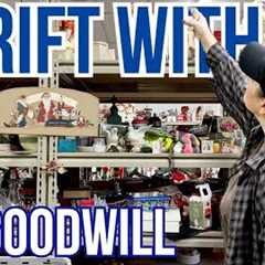 GOODWILL THRIFT WITH ME! Cozy Christmas Home Decor Thrifting • Thrift Shopping the Carts