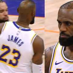 Dillon Brooks gets in LeBron's face after clutch 3 and is ejected then LBJ hits winning FT's