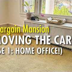 Bargain Mansion | Removing Carpet to Reveal Wood Floors (Phase 1)