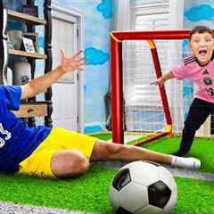 We Turned Our Living Room into a Soccer Field!