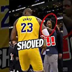 LEBRON SHOVED 😳 This dunk flipped the whole game.. watch what happens next #shorts