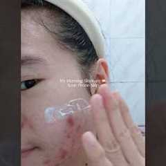 🌤My morning skincare (acne prone skin) #asmr #morningroutine #acne #kbeauty #koreanskincare