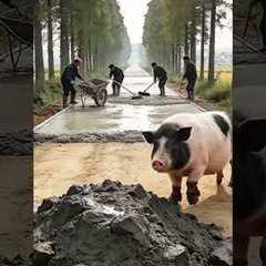 Building Wooden Log Cabin in Forest | Survival House Step by Step38 #shorts