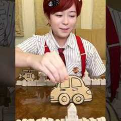 Building Wooden Log Cabin in Forest 🌲🎈 | Survival House Step by Step24 #shorts