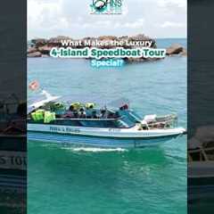 What makes the Luxury 4-Island speedboat tour special?